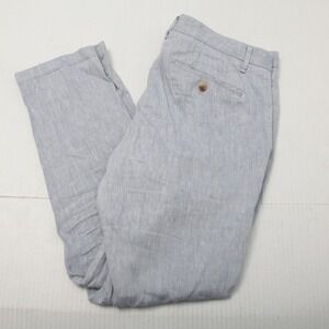 Proper Cloth Pants Mens 37x30 Blue Linen Lyocell Lightweight Stretch Chino Slim